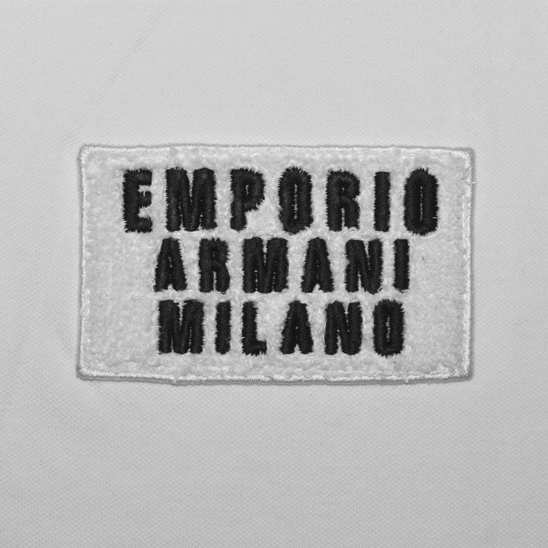 Emporio Armani Embroidered Patch White T-shirt-3