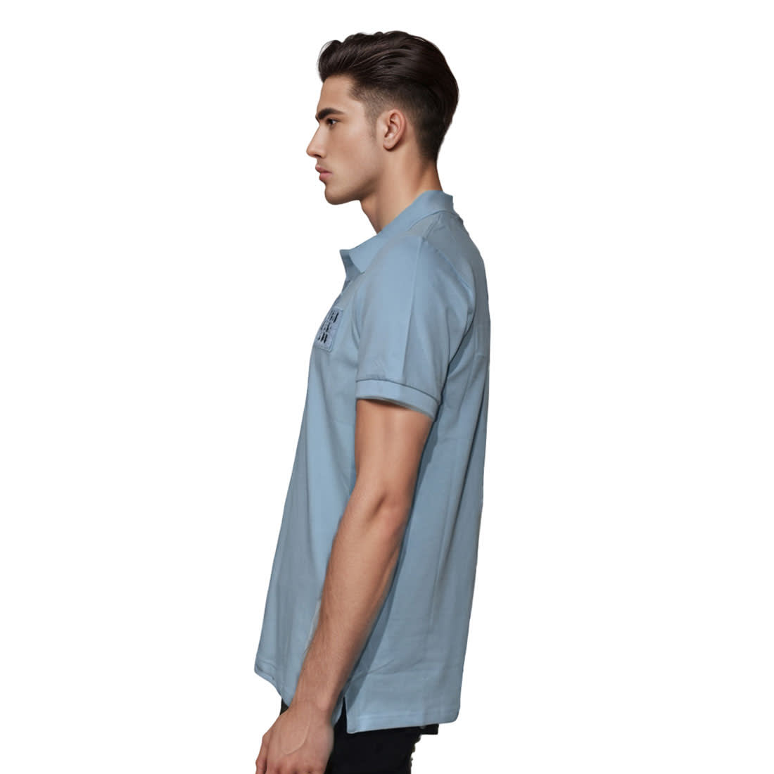 Emporio Armani Embroidered Patch Sky Blue T-shirt-2