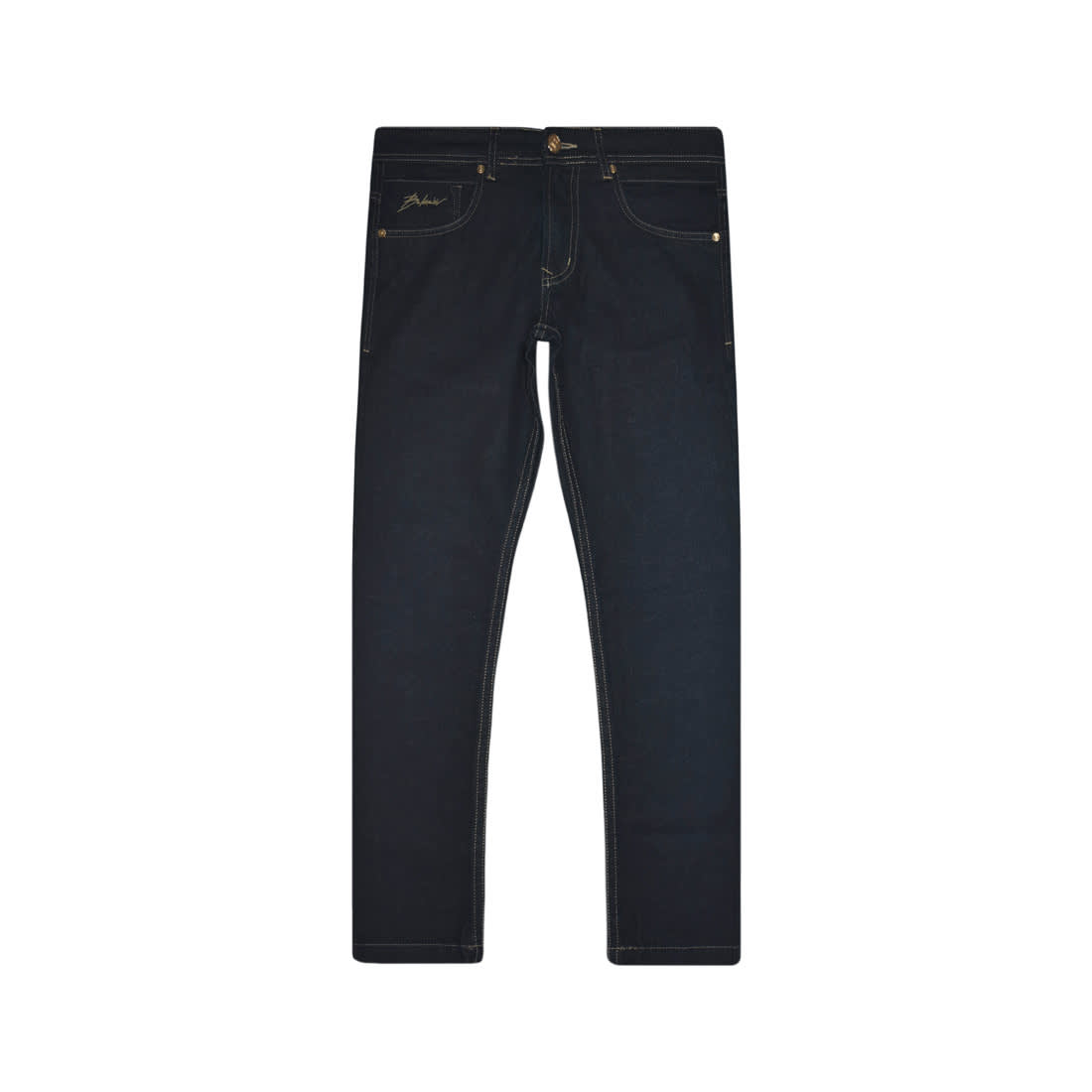 Balmain Blue Premium Logo on Pocket Jeans-0