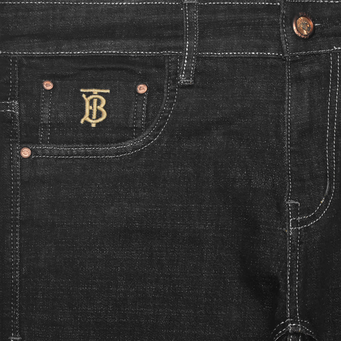 Burberry Black Premium Logo on Pocket Jeans-2