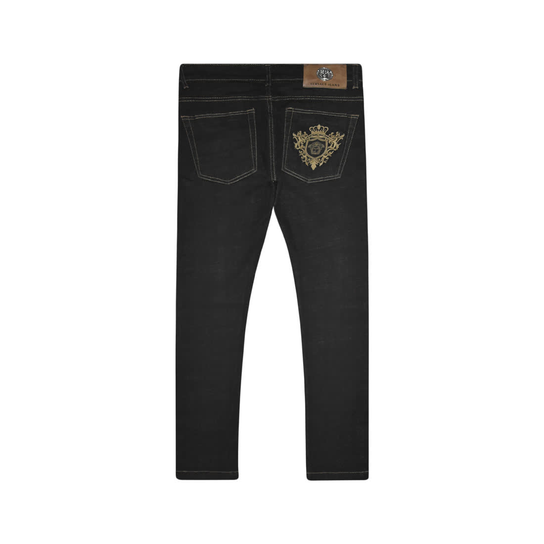 Versace Black Premium Logo Print on Pocket Jeans-5