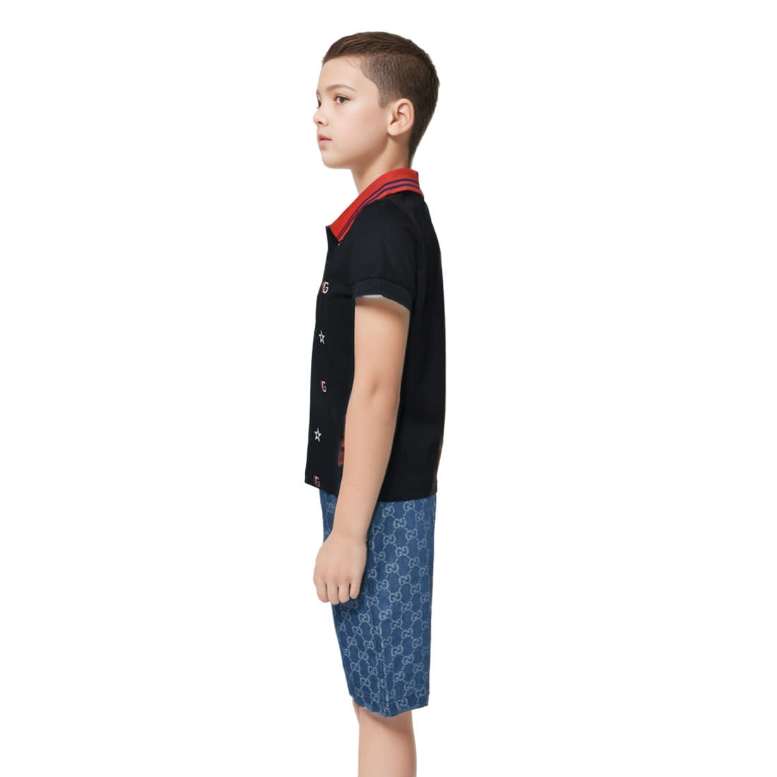 Gucci GG Print Black Premium Quality Kids Co-ord Set-2