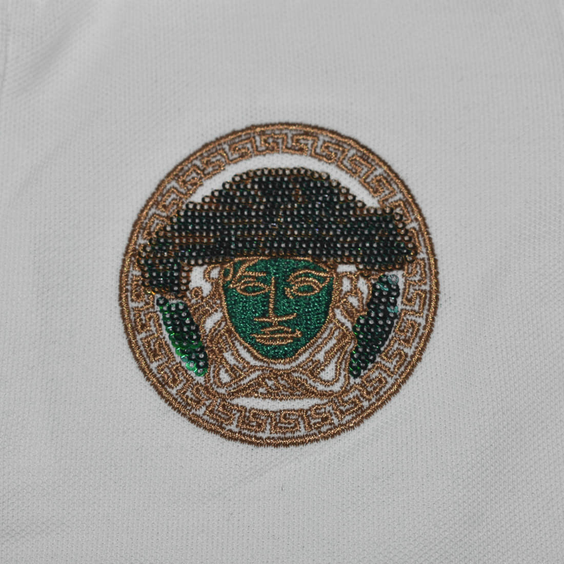 Versace Medusa Embroidered White Kids Co-ord Set-3