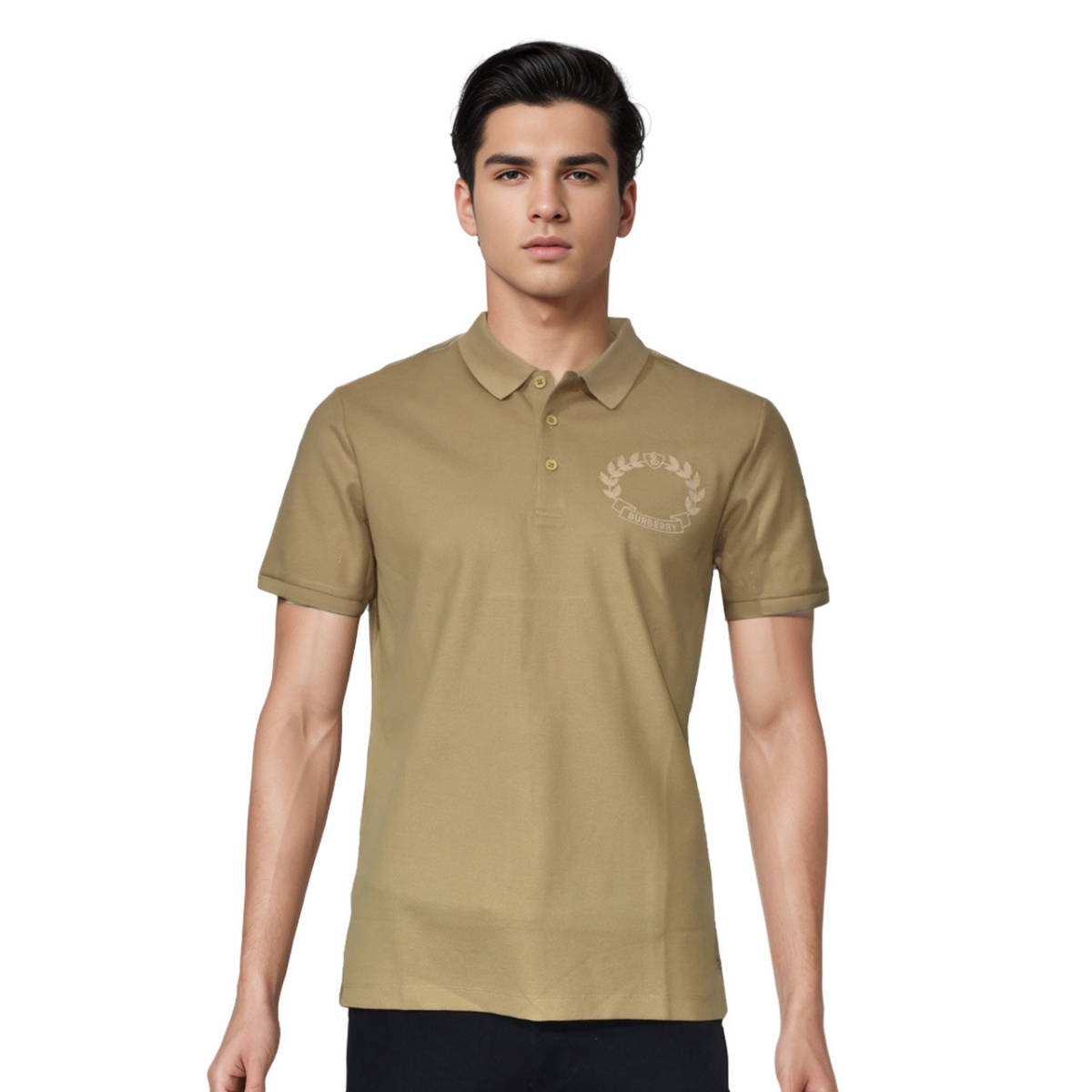 Burberry Brown Premium Quality Polo Luxury T-shirt-0
