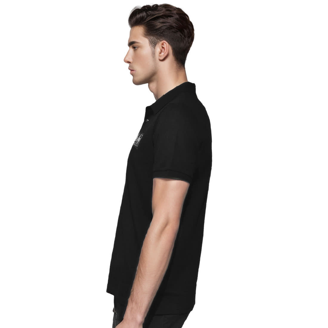 Hermes Paris logo Print Black Premium Polo T-shirt-2
