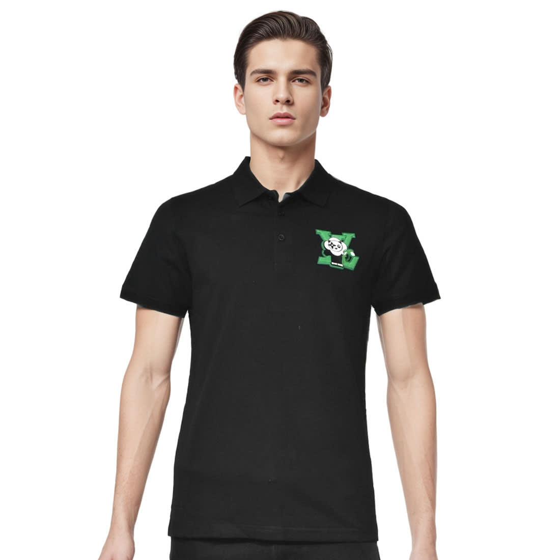 Louis Vuitton Black Premium Quality Polo Tees-0