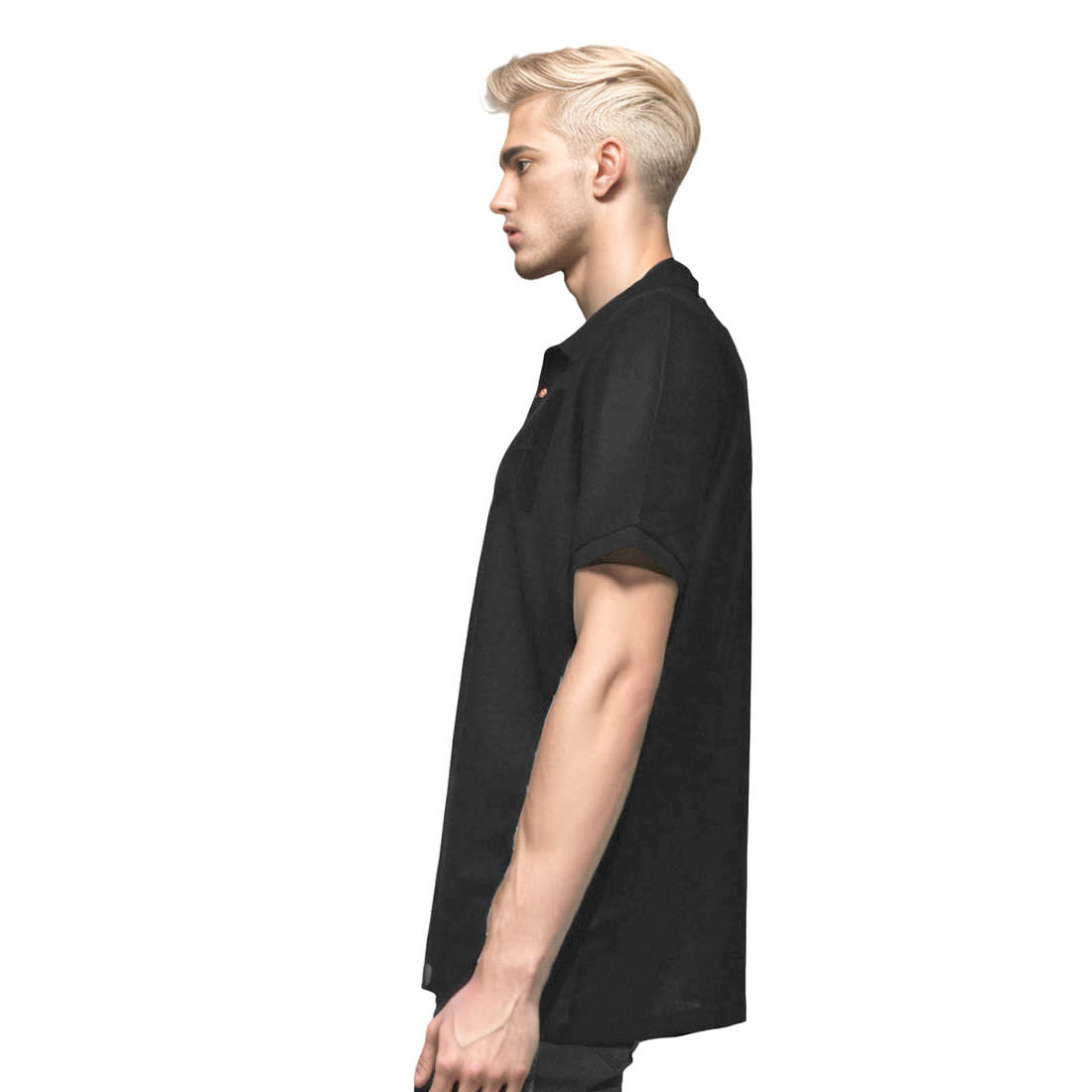 Prada Black Short-sleeved cotton polo T-shirt-2