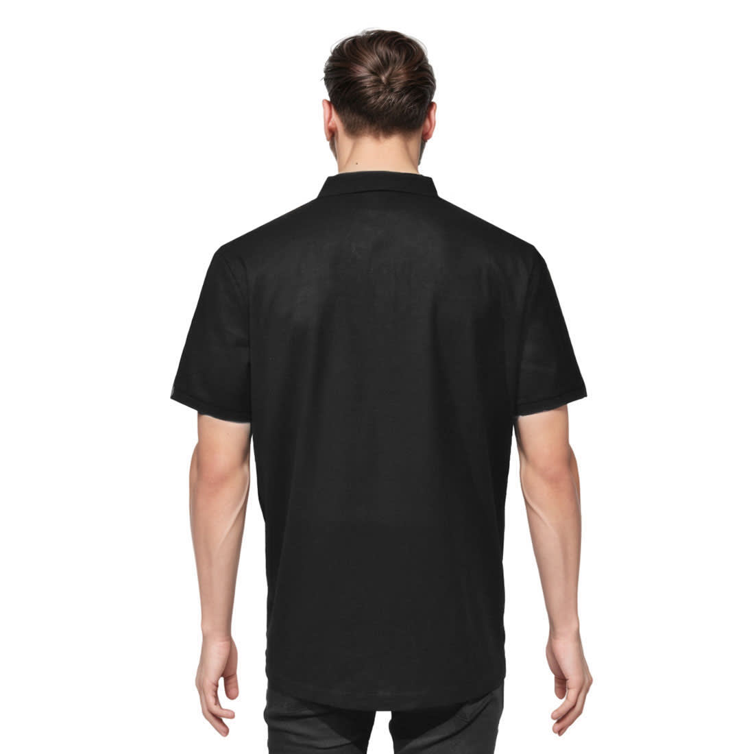 Prada Black Short-sleeved cotton polo T-shirt-1