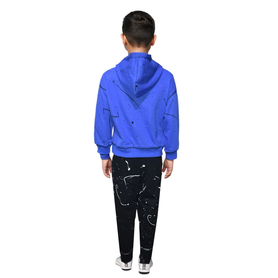 Saint Laurent Embroidered logo Blue Kids Co-ord Set-1