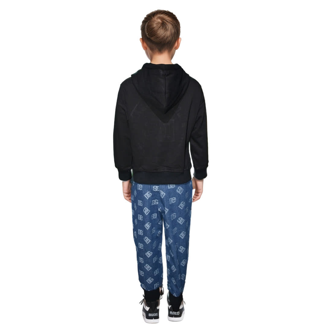 Dolce & Gabbana Logo Print Black Premium Kids Co-ord Set-1