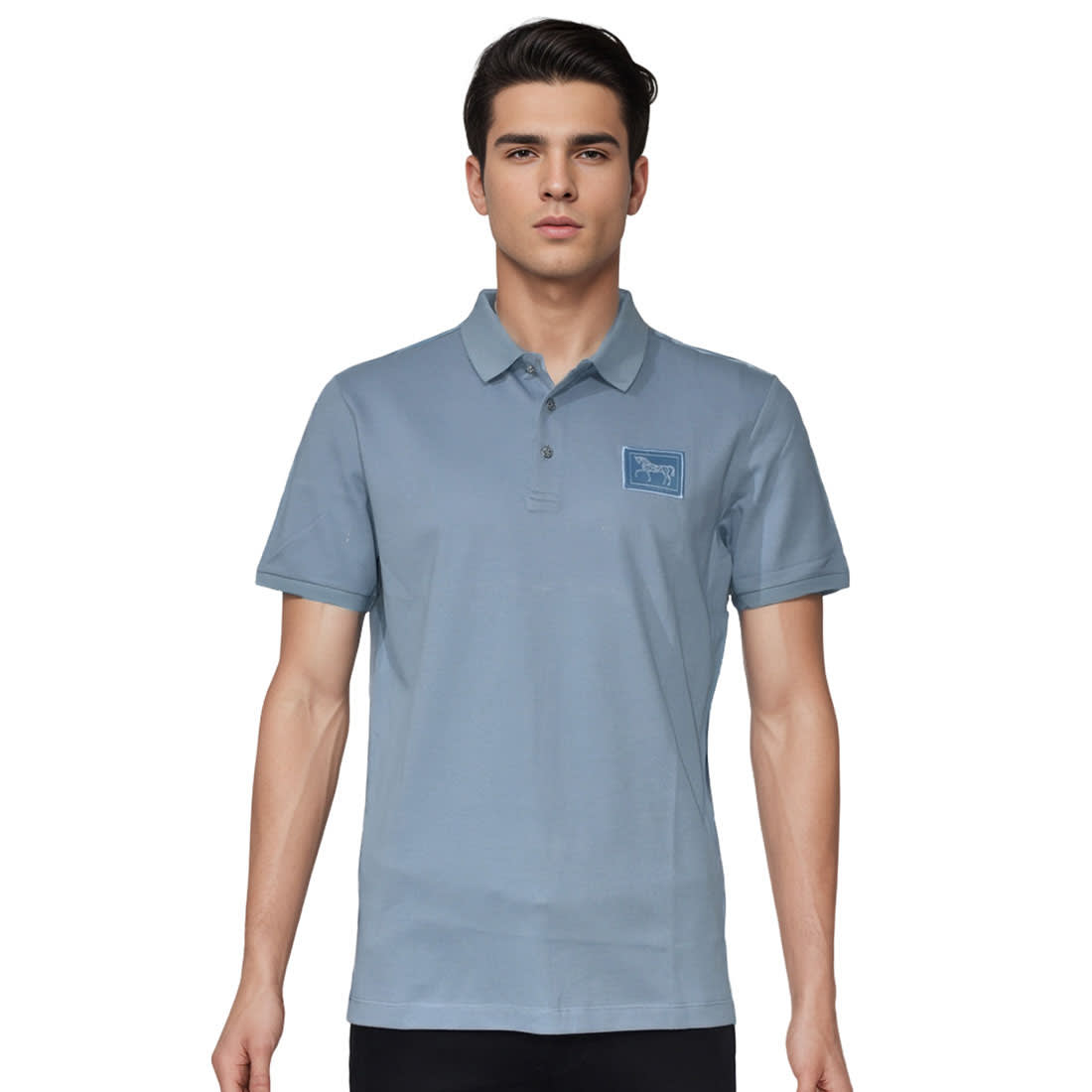Hermes Paris Blue Premium Luxury Polo T-shirt-0