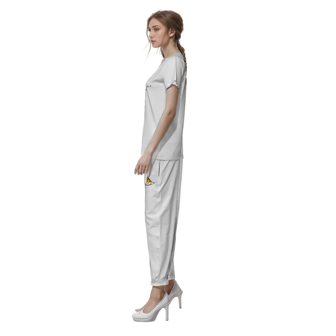 Moschino White Premium Cotton Co-ord Set-3