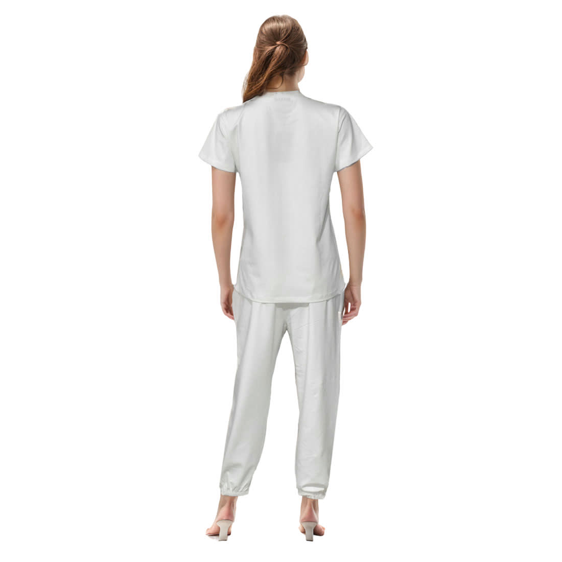 Armani Exchange White Premium Cotton Co-ord Set-2
