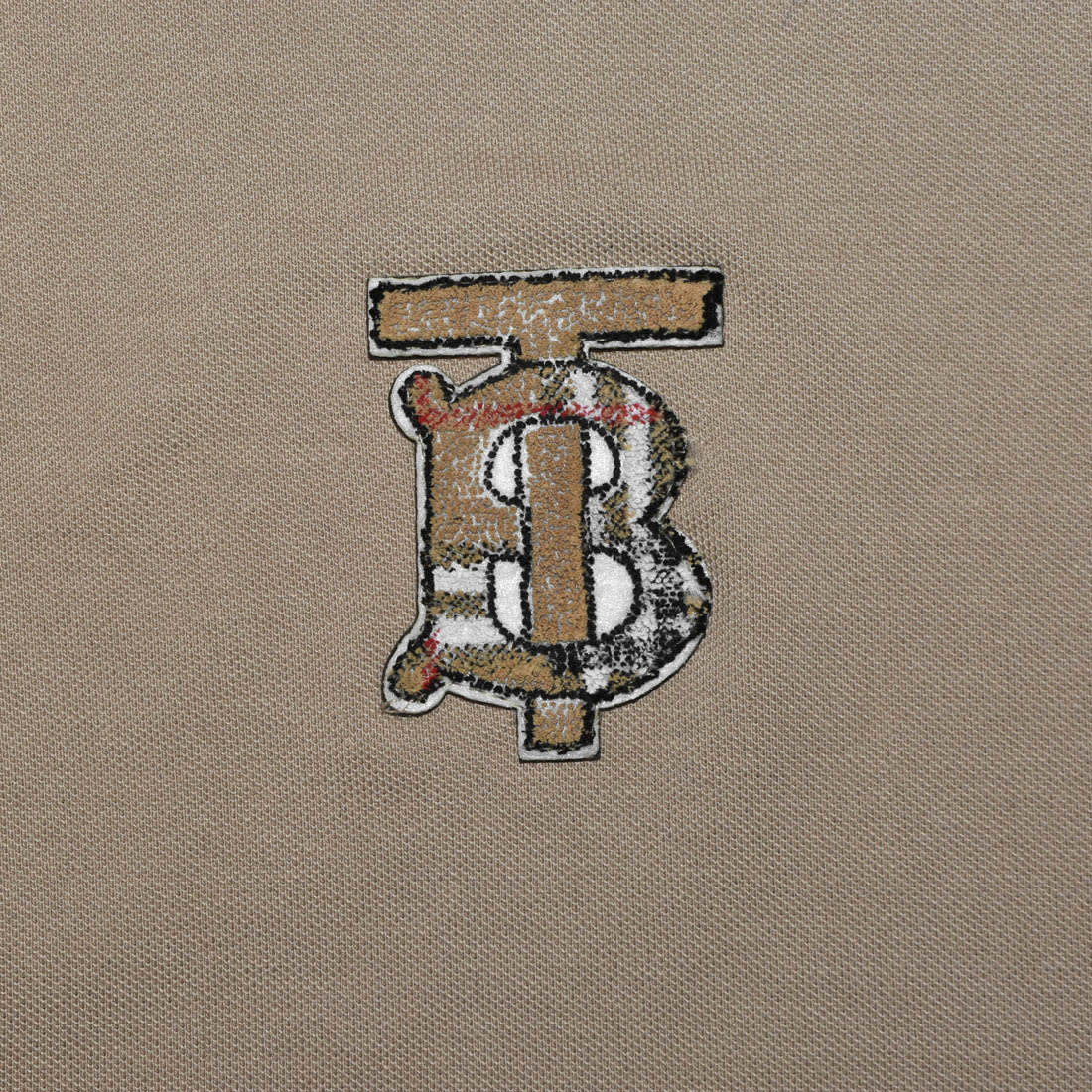 Burberry TB Embroidery Brown Women T-shirt-3