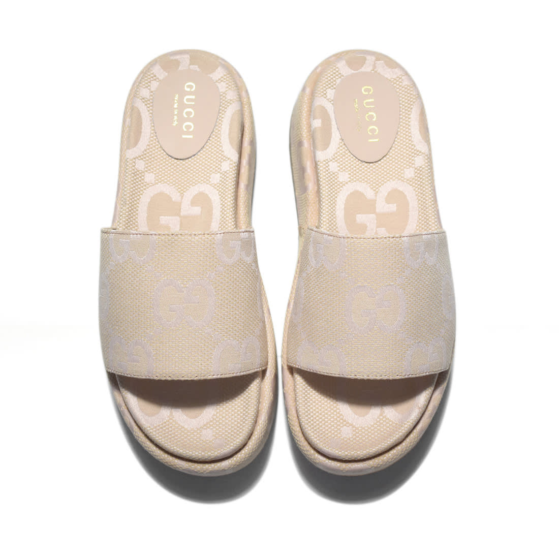 Gucci Cream Premium Quality Women's Flat Sandals-5