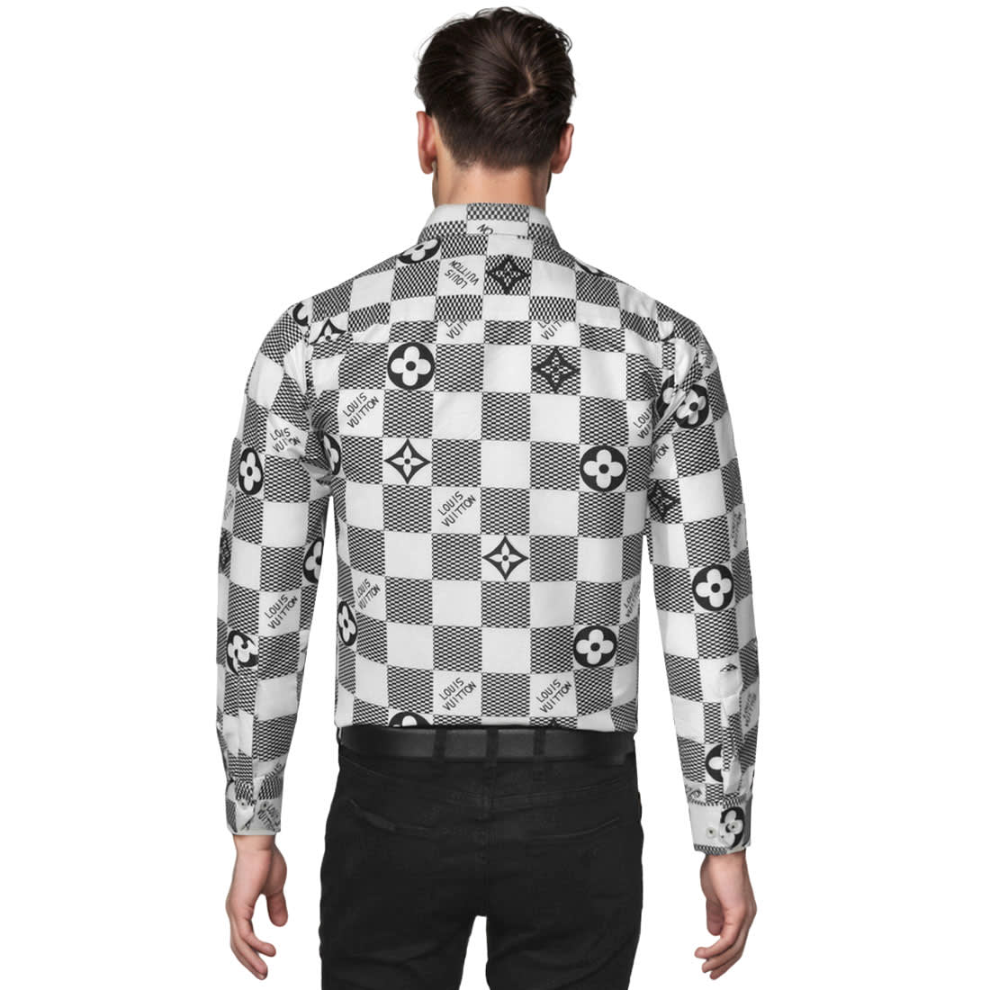 Louis Vuitton Monogram White Luxury Cotton Shirt-1