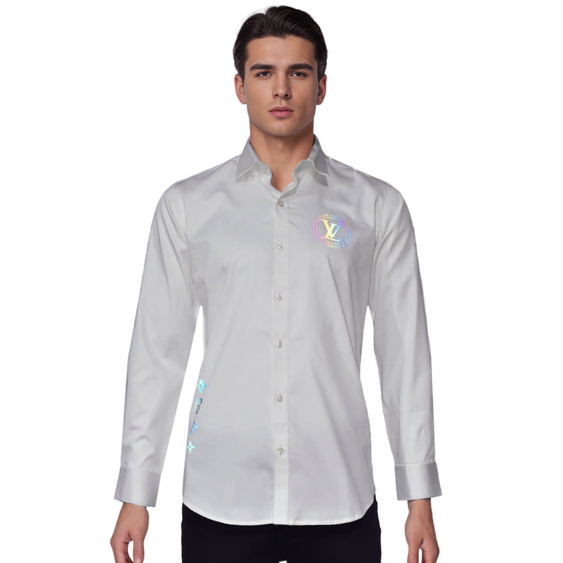 Louis Vuitton logo Print White Premium Shirt-6
