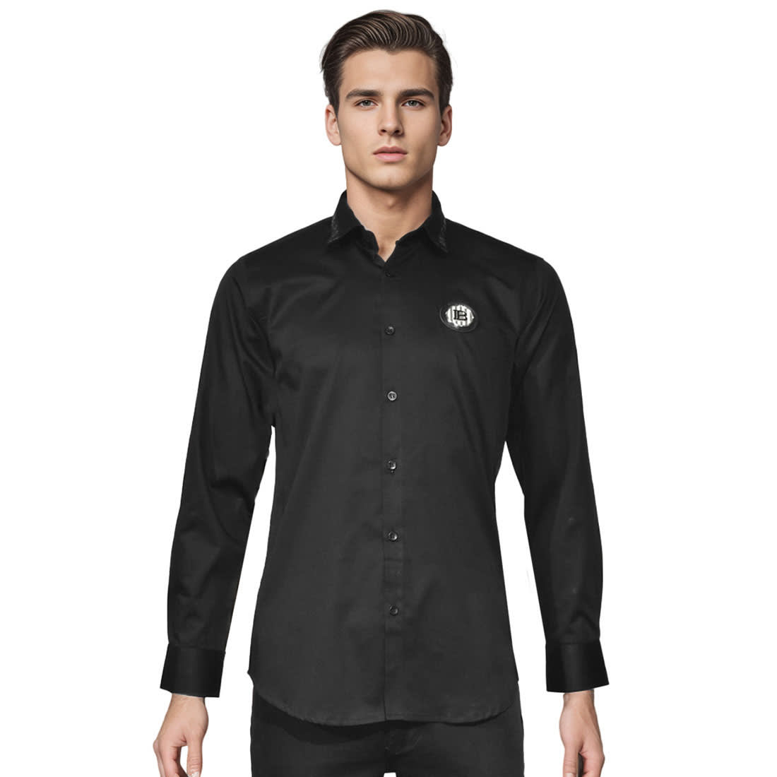 Balmain logo Icon Black Premium Cotton Shirt-6