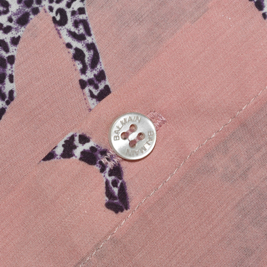 Balmain Leopard Printed Pink Premium Shirt-3