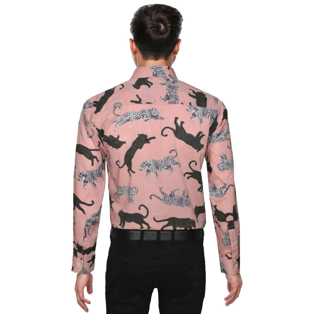 Balmain Leopard Printed Pink Premium Shirt-1