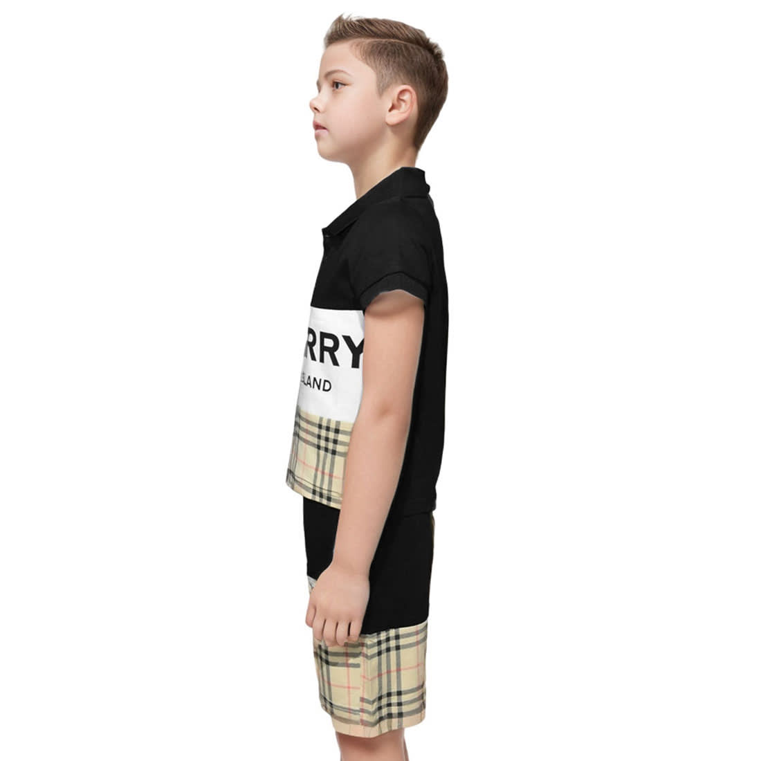 Burberry Black Printed Premium Quality Kids Co-ord Set-2