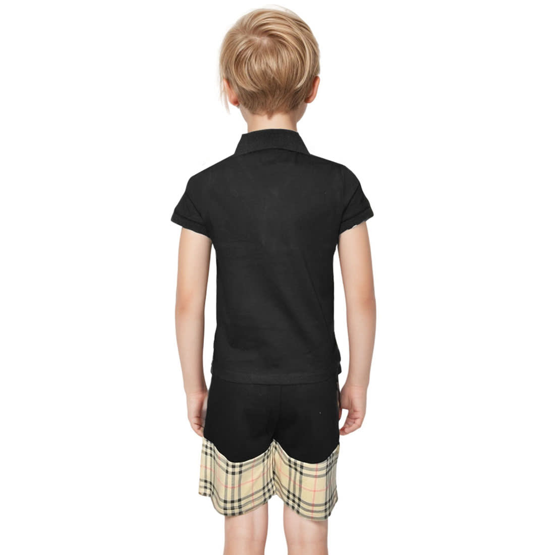 Burberry Black Printed Premium Quality Kids Co-ord Set-1