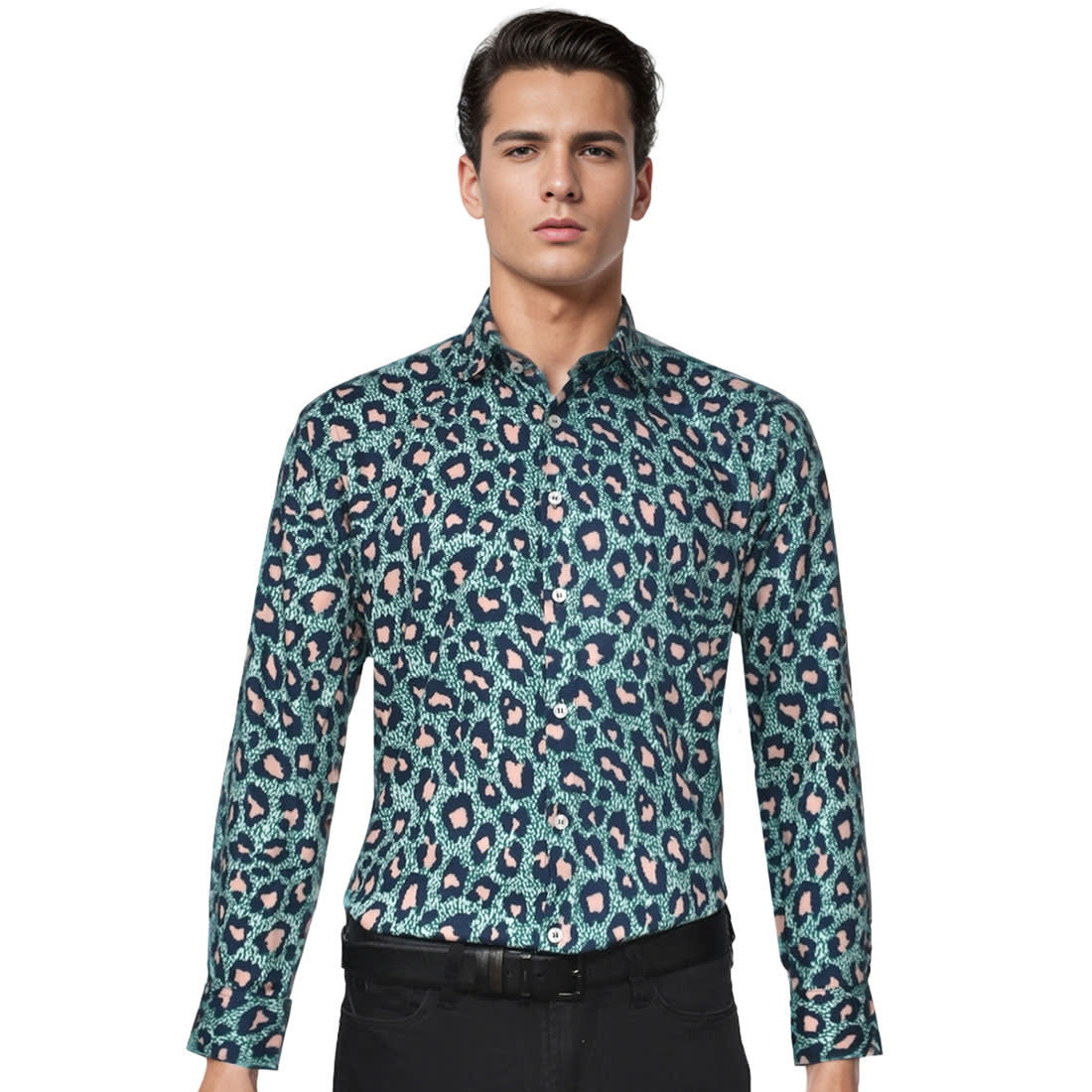 Balmain Leopard Printed Premium Cotton Shirt-0