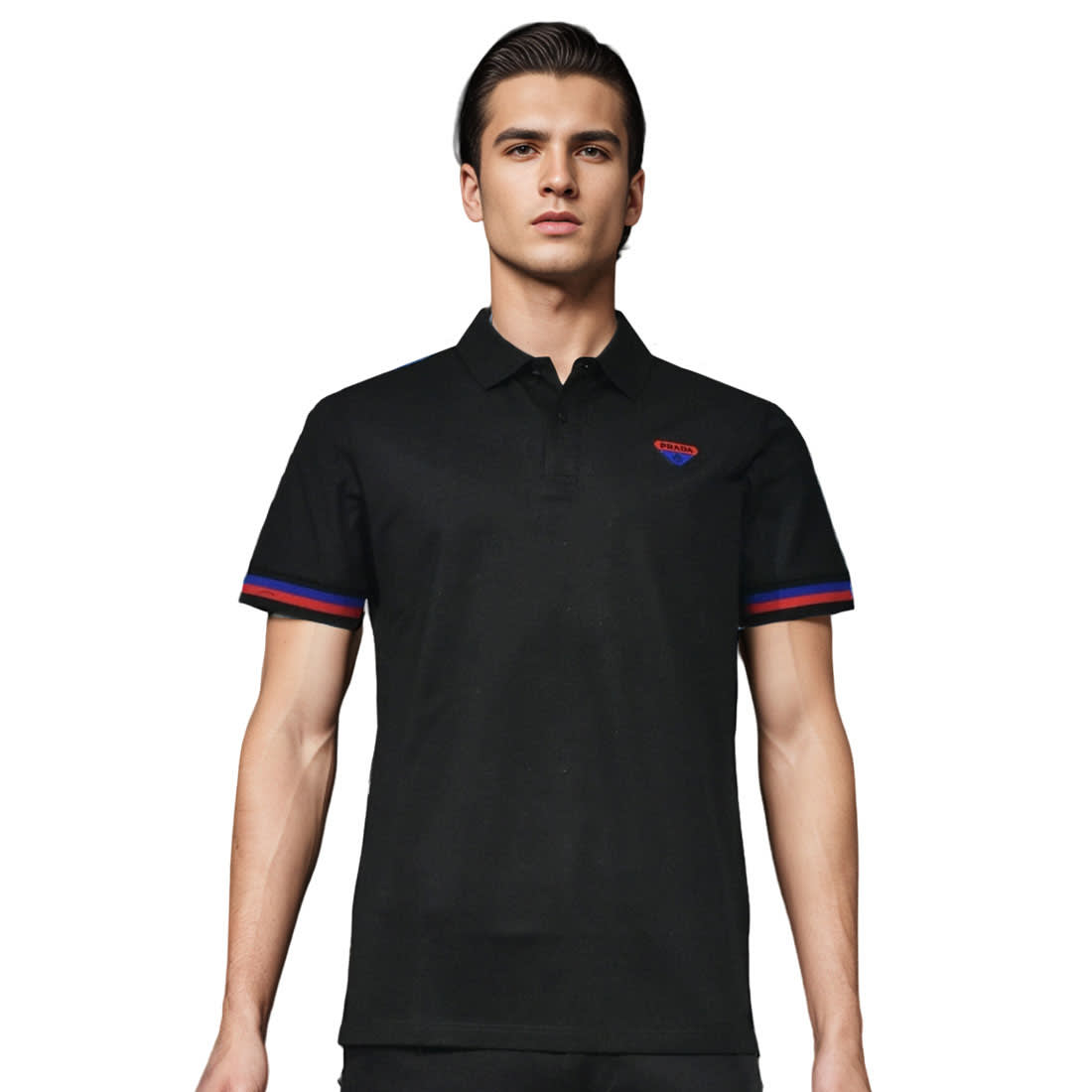 Prada Black Premium Quality Polo Tees-0