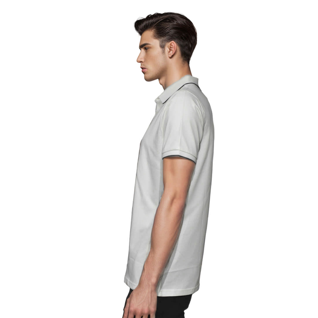 Giorgio Armani logo Embroidered White T-shirt-2