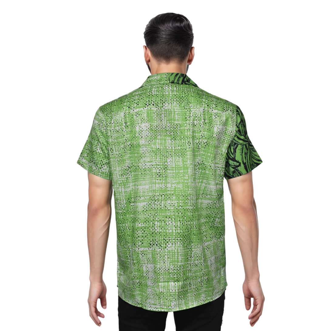 Prada Green Premium Quality Half Sleeve Shirt-1