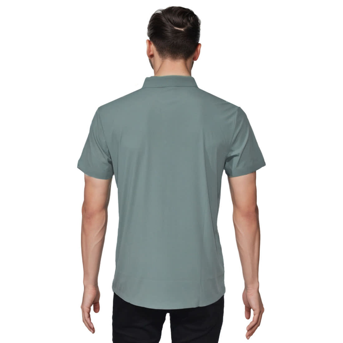 Prada Embossed logo Green Premium Polo T-shirt-1