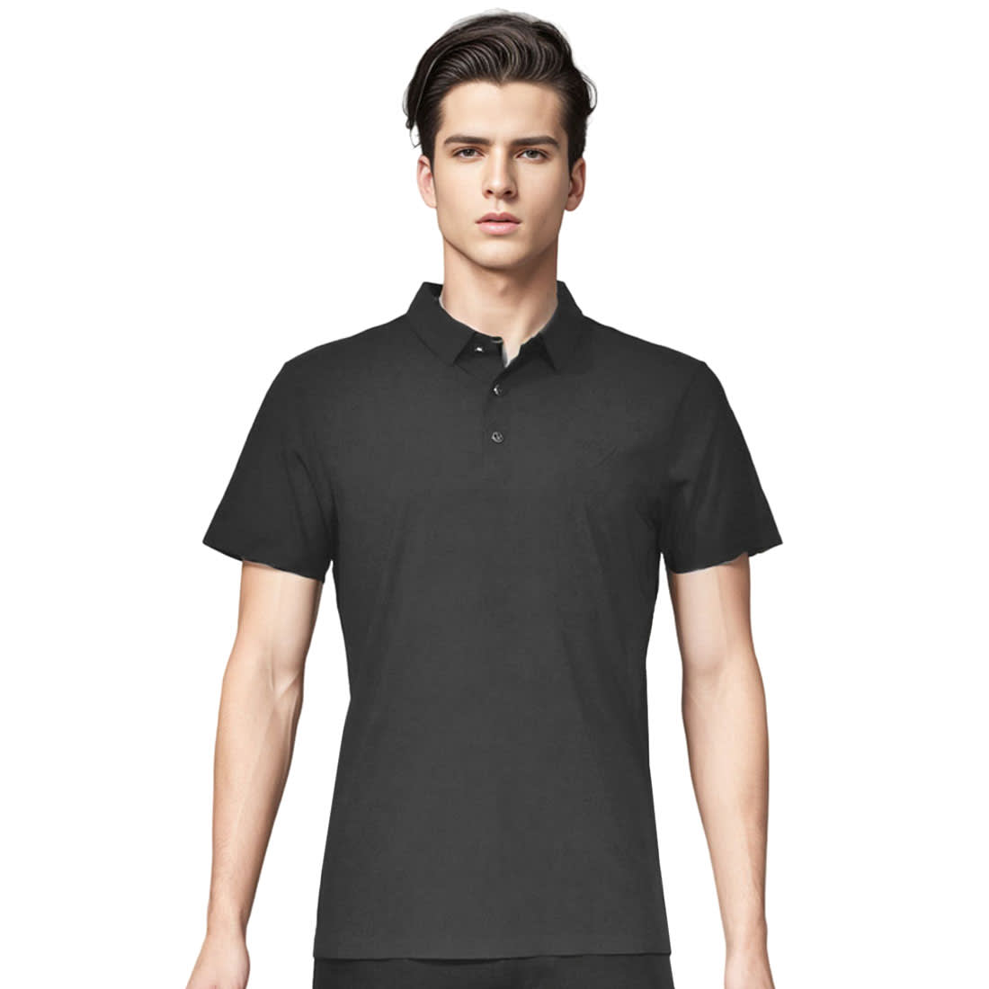 Prada Embossed Logo Black Premium Polo T-shirt-0