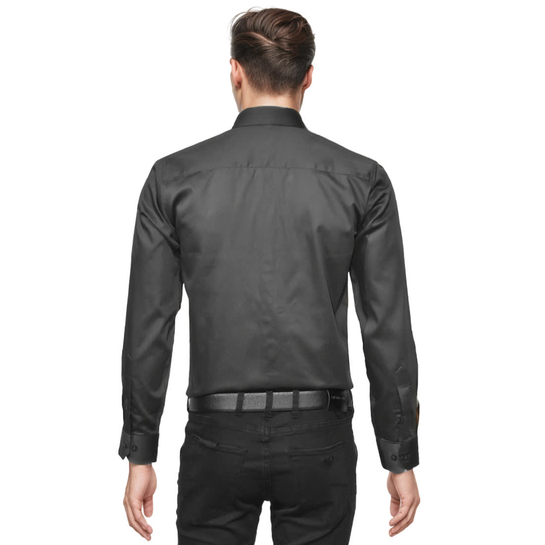 Armani Exchange logo Print Grey Cotton Shirt-1