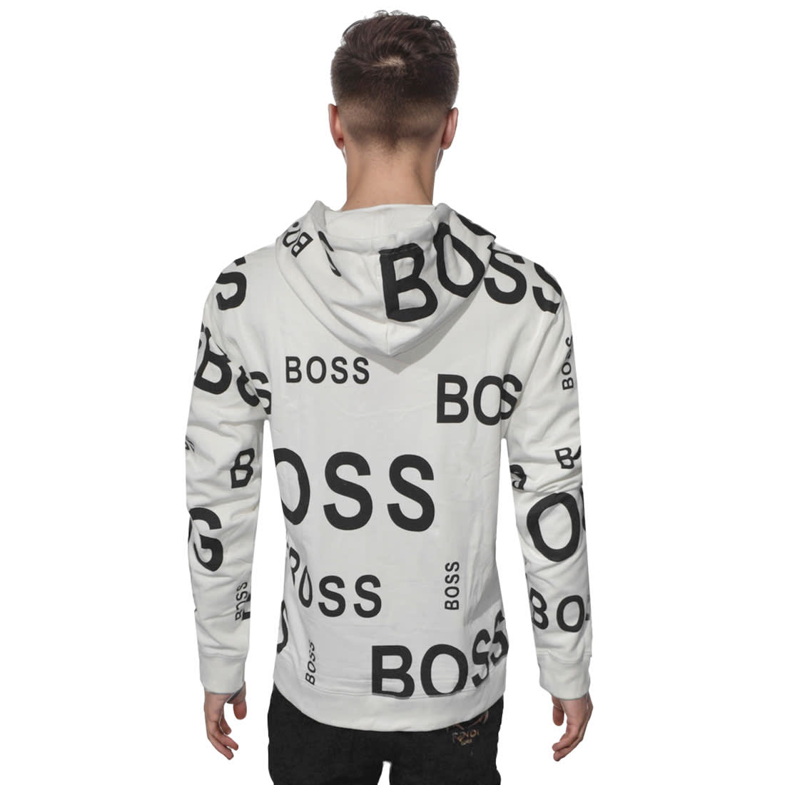 BOSS White Premium Quality Hoodie-1