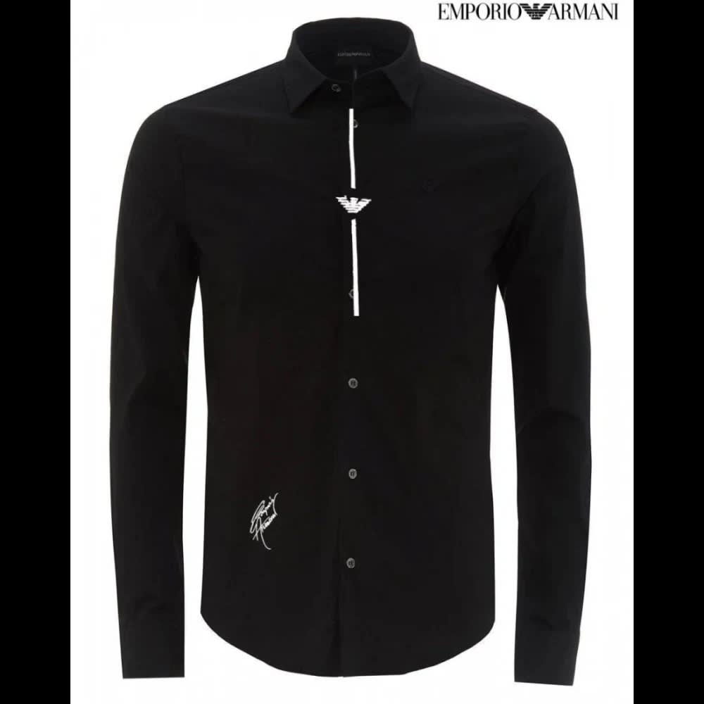 Emporio Armani Black Premium Cotton Shirt-1