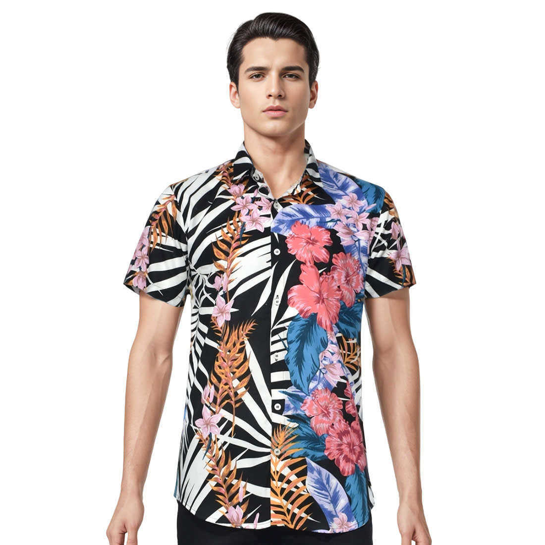 Gucci Pink Flower Print Premium Quality Half Sleeve Shirt-0