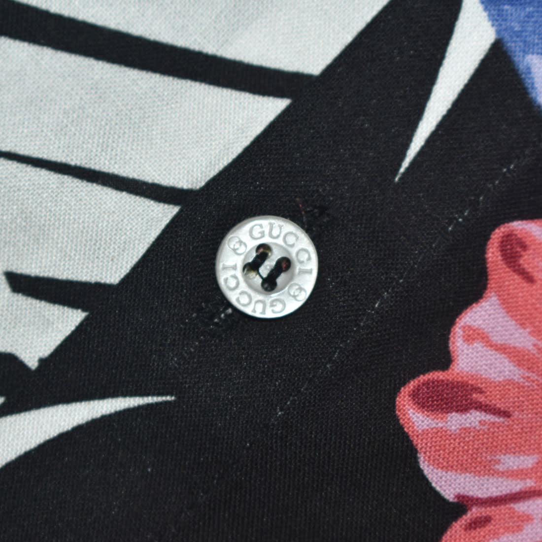 Gucci Pink Flower Print Premium Quality Half Sleeve Shirt-3