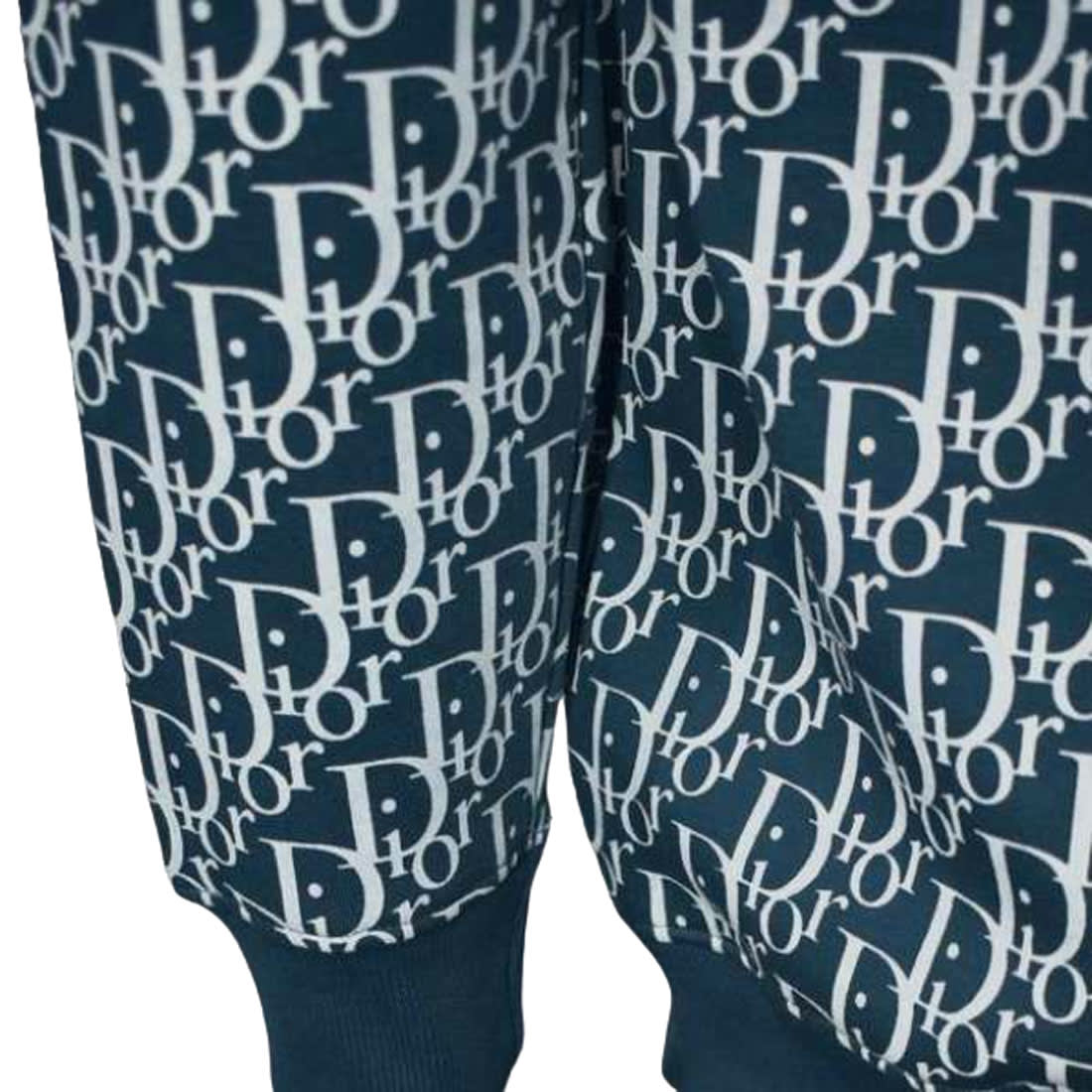 Dior Blue Monogram Printed Premium Hoodie-3