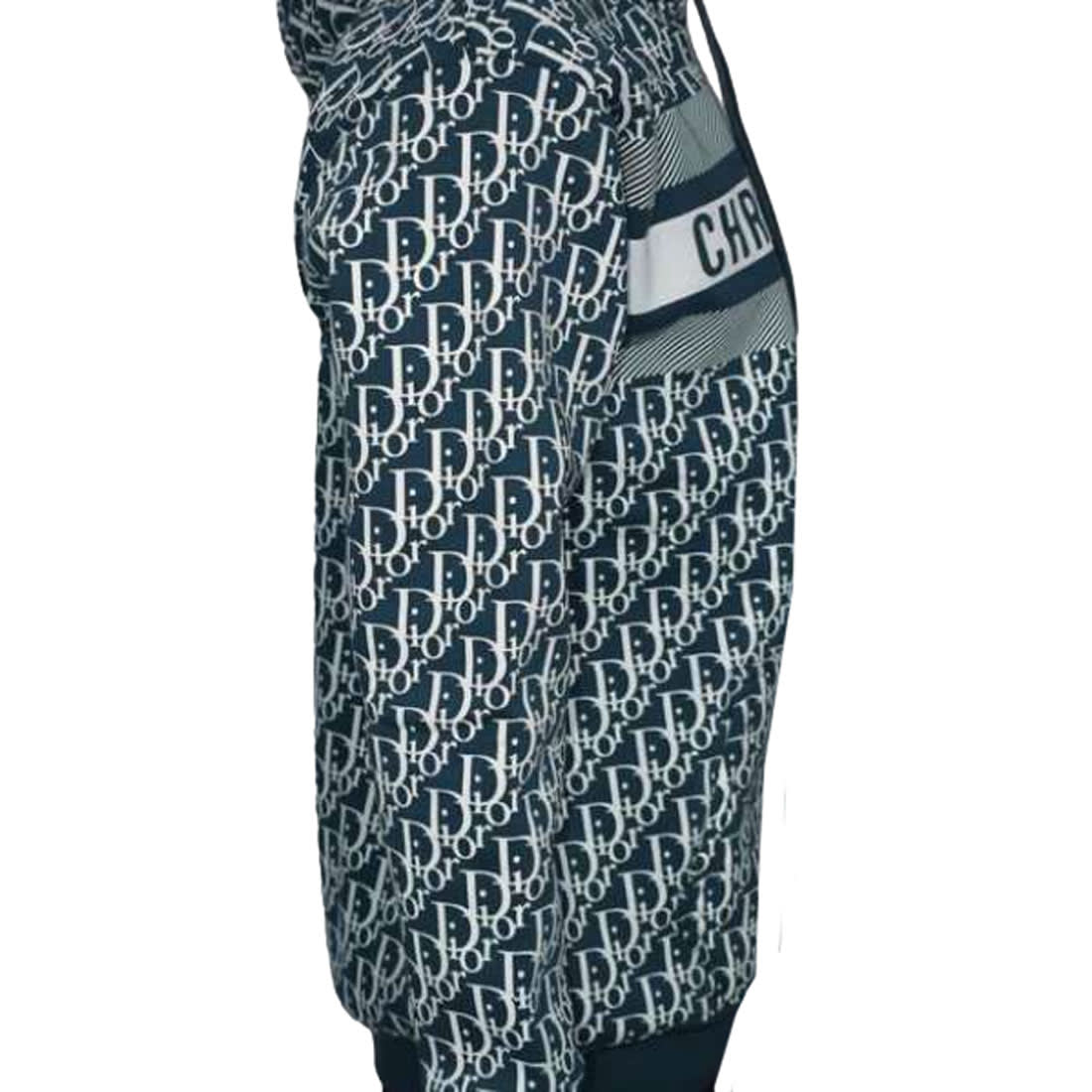 Dior Blue Monogram Printed Premium Hoodie-2