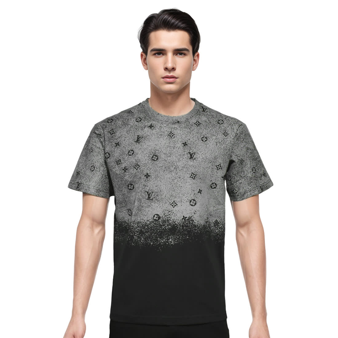 Louis Vuitton Black Premium Quality Men's T-shirt-0