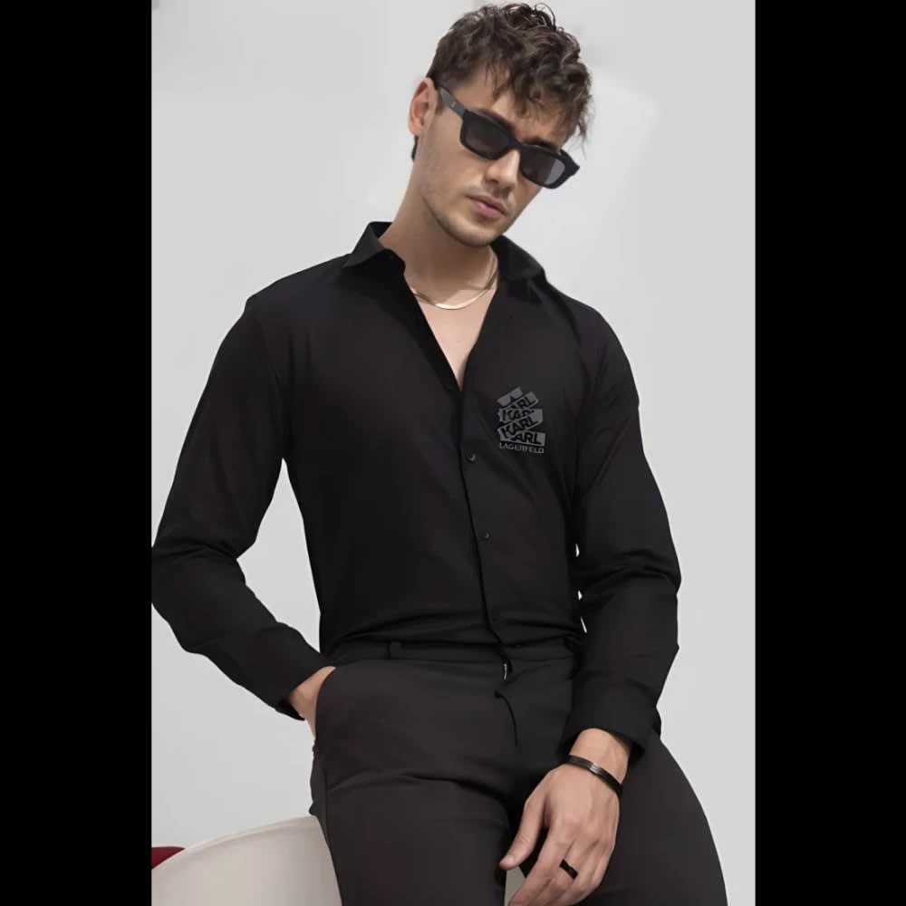 Karl Lagerfeld Black Premium Quality Shirt-0