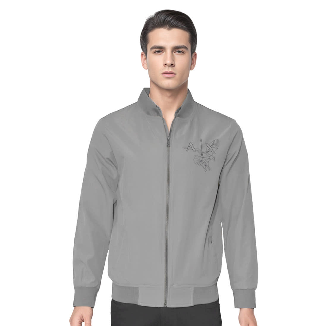 Armani Exchange Eagle Print Grey Premium Jacket-1