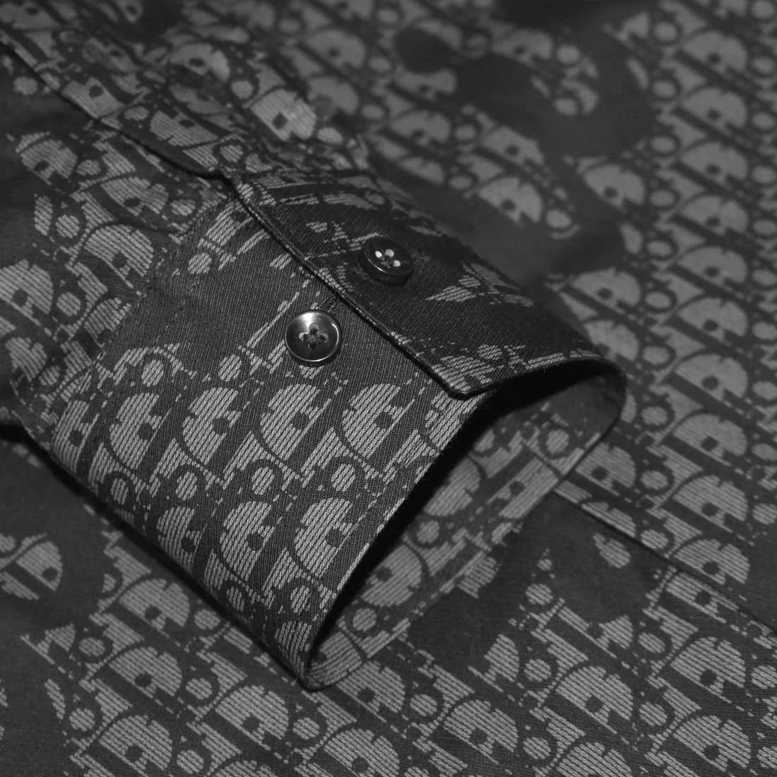 Dior Printed Black Premium Cotton Luxury Shirt-5