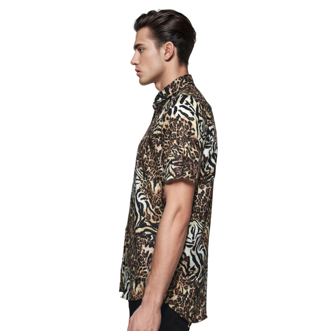Versace Cheetah Print Premium Quality Half Sleeve Shirt-2