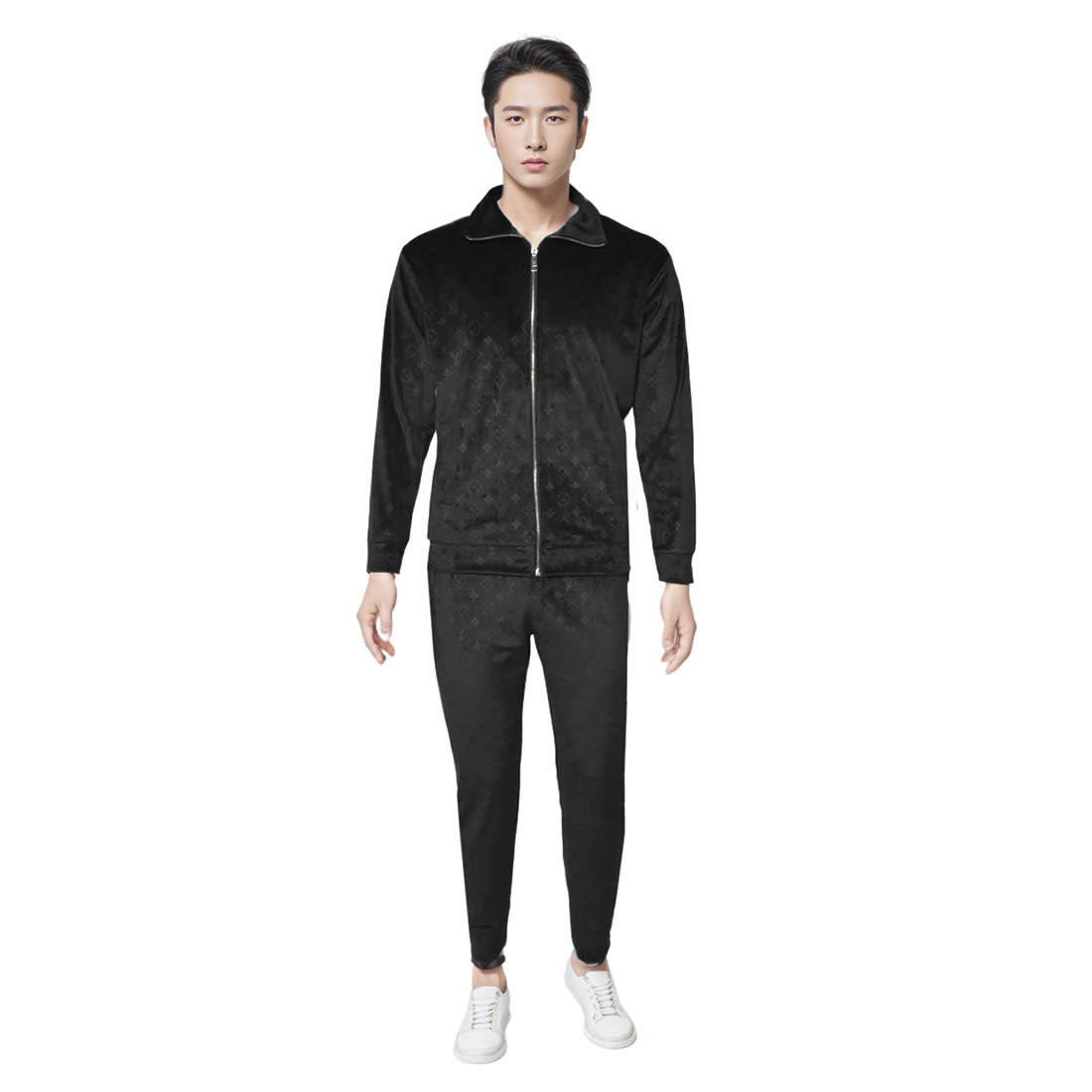 Louis Vuitton Black Premium Luxury Tracksuit-0