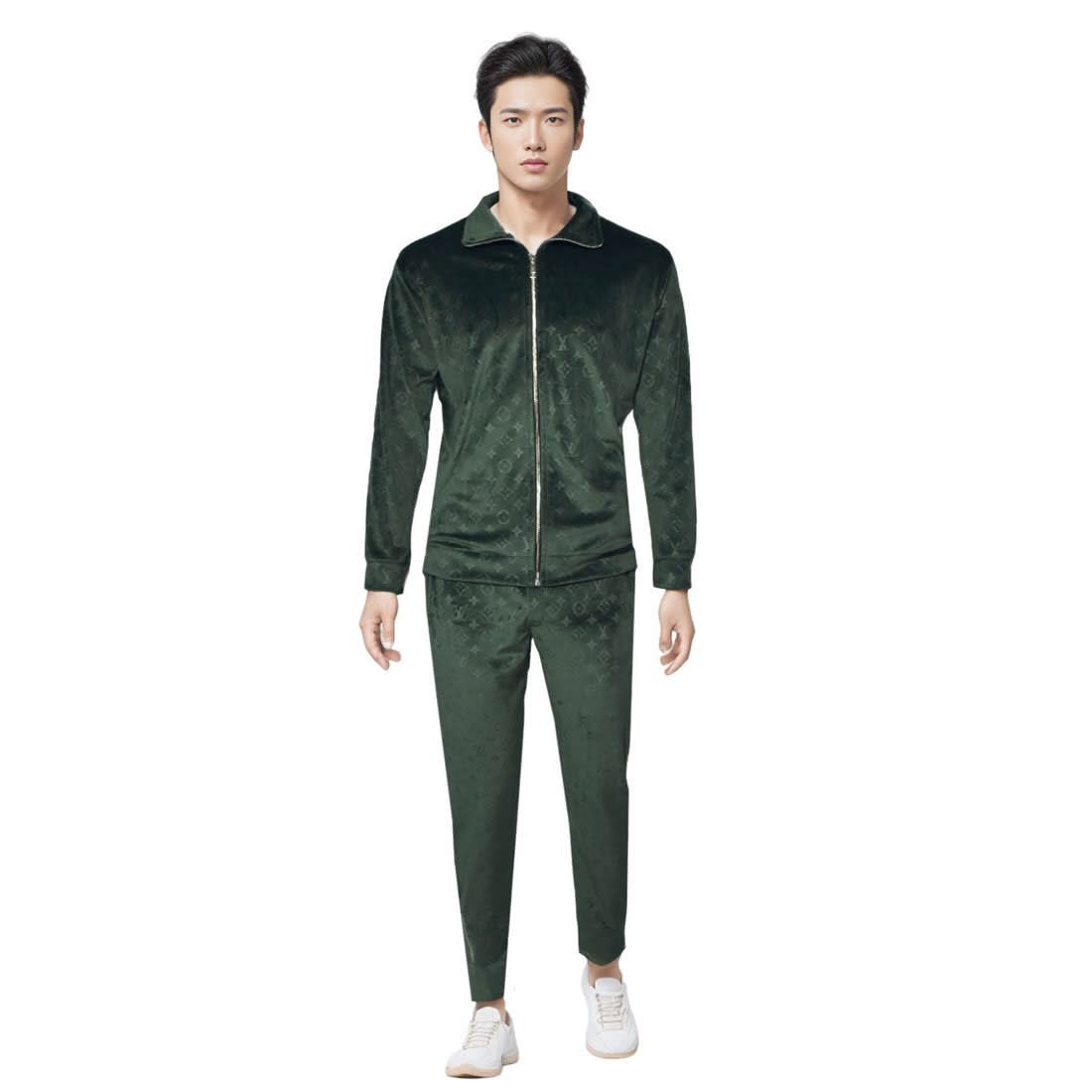 Louis Vuitton Green Premium Luxury Tracksuit-1