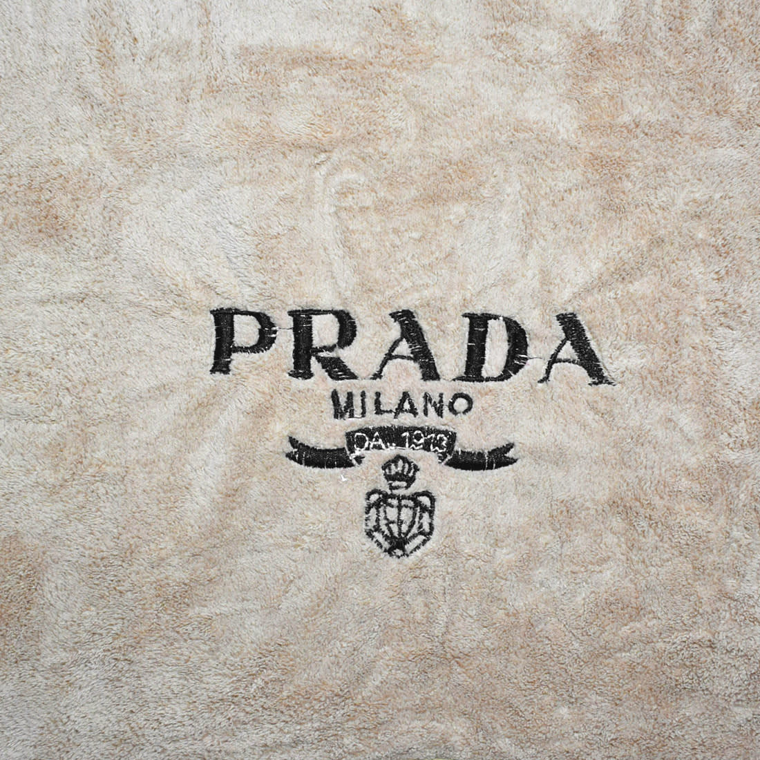 Prada Embroidered logo Brown Towels - Set of 2-1