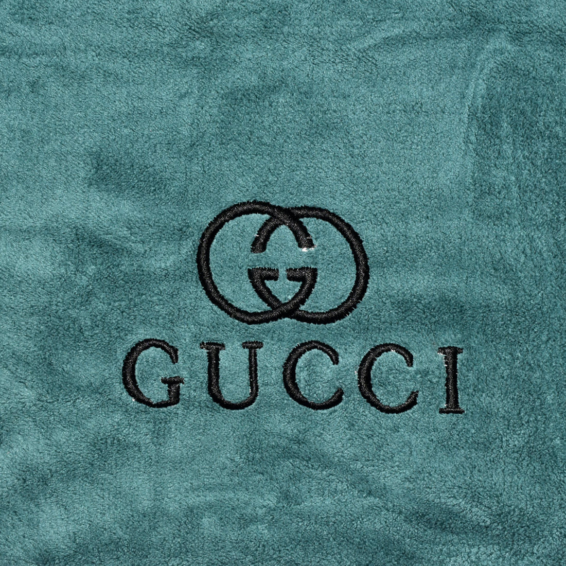 Gucci Embroidery logo Green Towels - Set of 2-1