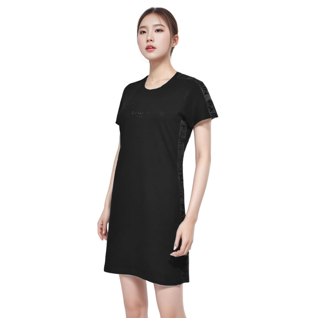 Balmain Paris Black Premium Cotton Dress-0