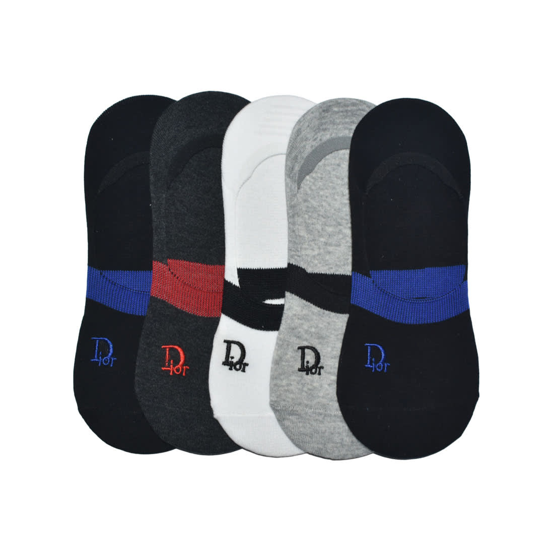 Dior Embroidered Premium No Show Socks-0